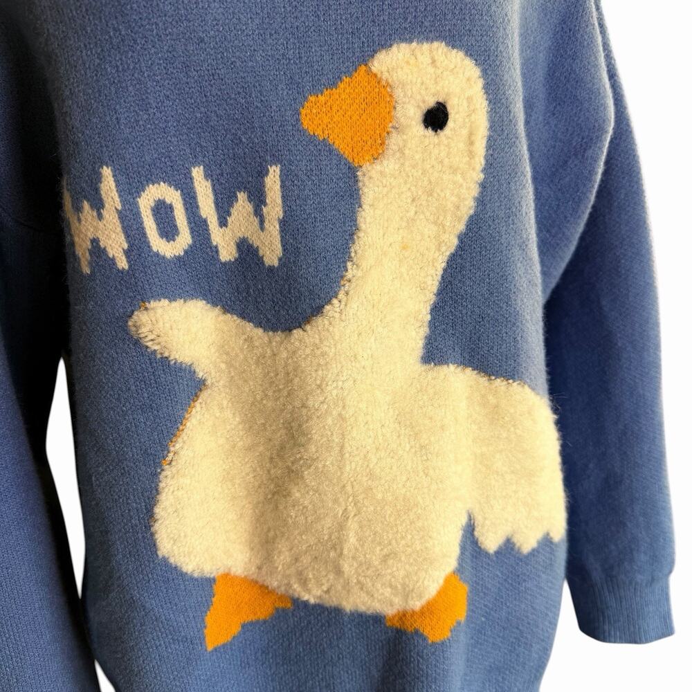 Aelfric EdenThe Wow Duck Sweater XL Cozy Loungewear Warm Fall Spring Comfy - Picture 2 of 12